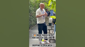 🔥Andre Agassi Brings Back the Air Tech Challenge 2 at the U.S. Open! 🎾👟 #tennisstyle