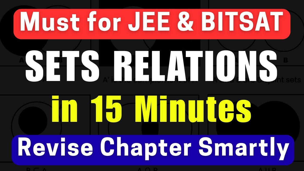 Множества и отношения: повторение всех формул и концепций за 15 минут 🔥 | Автор: Харшал Сэр, BITS...