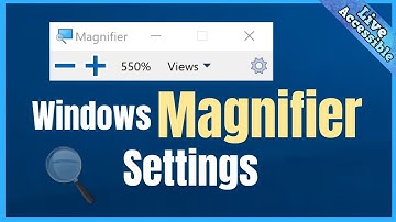 Windows Magnifier Settings  | Windows 10 including Keyboard Shortcuts #LiveAccessible