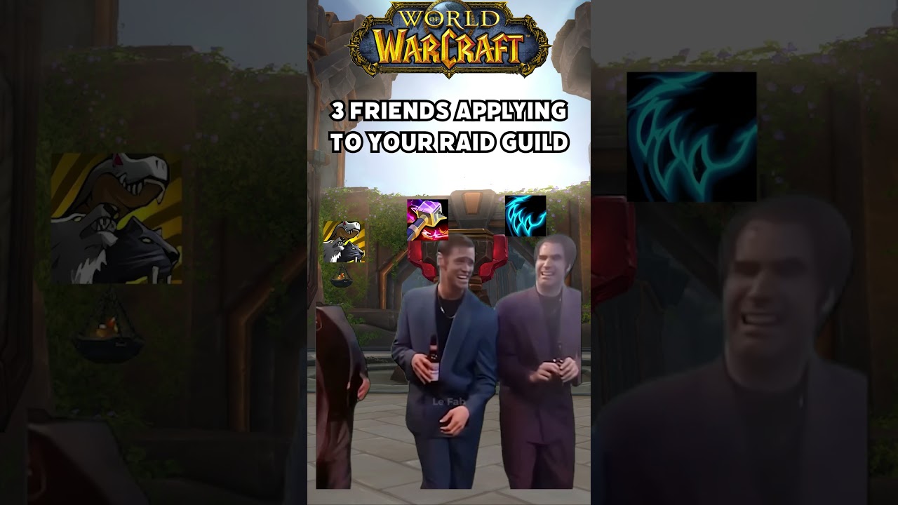 3 Friends Applying to your Raid Guild in WoW