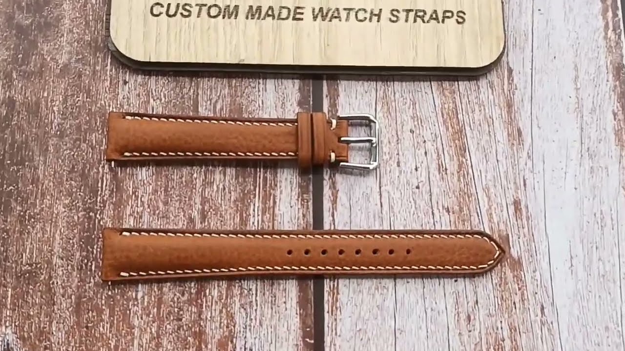 Brown Italian Veg Tanned Minerva Leather Strap For Longines Evidenza L26424 Watch