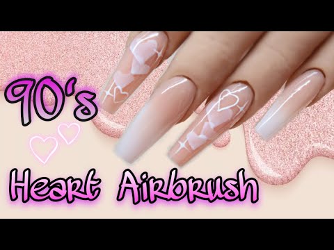90's AIRBRUSHED HEART NAIL TREND, Unboxing Airbrush Machine