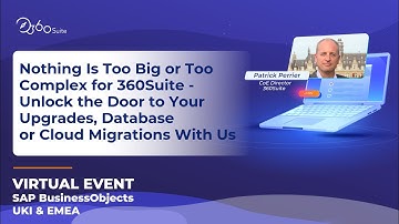 Unlock The Door To Your SAP BusinessObjects Upgrades, Database Or Cloud Migrations