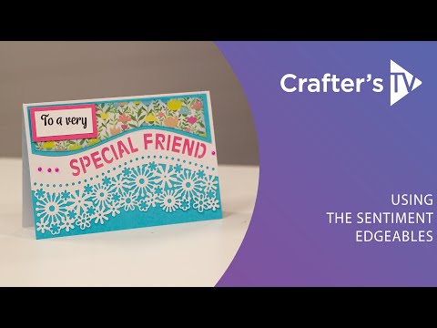 Monthly Craft Kit #44: Tent Fold card with Sentiment Edge'ables