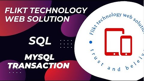MySQL Transaction commit,Rollback