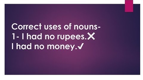 Correct Usage of Noun (Common Errors) Errors committed in Everyday Conversation👍👍 Easy to understand