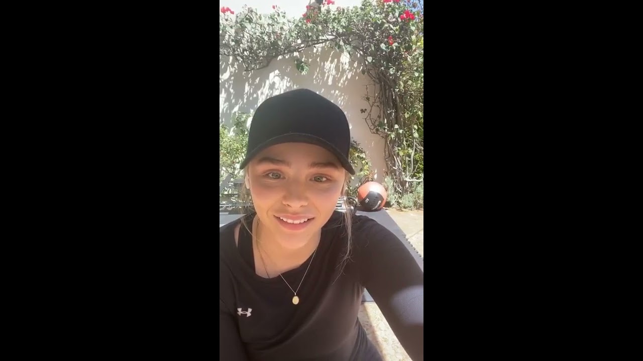 Chloe Grace Moretz quarantine work out - IG Live Instagram 2020