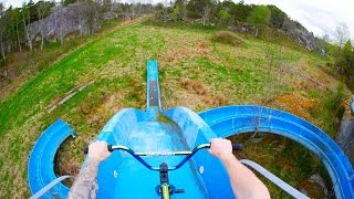 BMX RIDING AT INSANE ABANDONED WATERPARK!