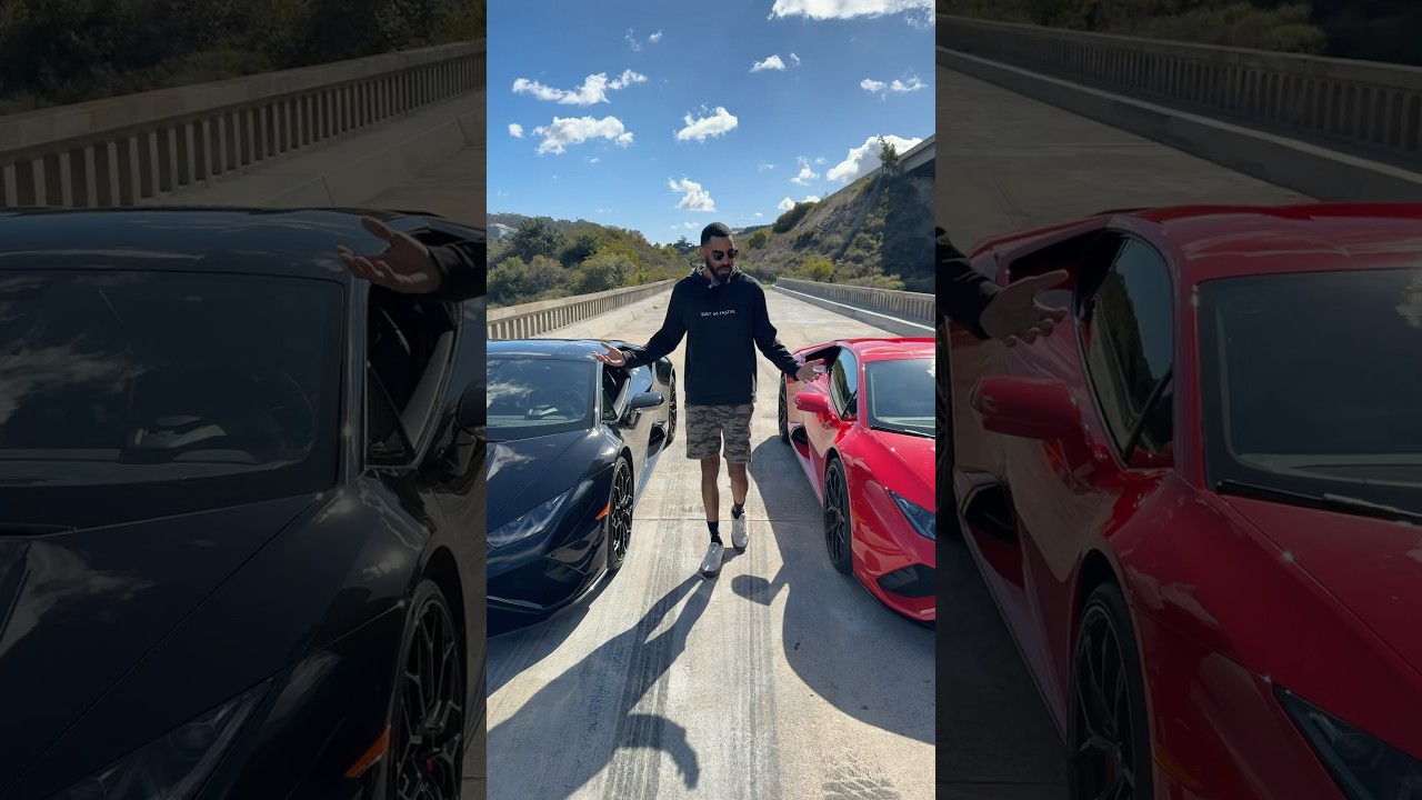 Black vs. Red; Which Lamborghini would you take? 