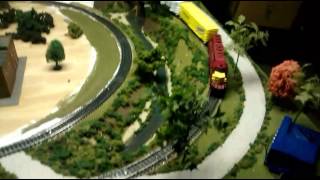 HO model train layout update #4 TREES BEING PLACED