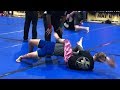 Girl Subs Boy With Armbar in No Gi Jiu Jitsu Match