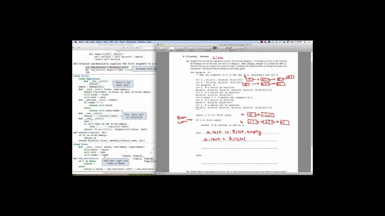 CS61A Sp15 Fall 2013 Midterm 2 Problem 3a Walkthrough YouTube CS61A Sp15 Fall 2013 Midterm 2 Problem 3a Walkthrough YouTube