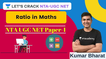Ratio in Maths | Quantitative Aptitude NTA UGC NET | Kumar Bharat