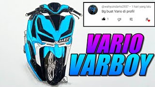 MENGGAMBAR VARIO ‼️ CARA MENGGAMBAR MOTOR VARIO || CARA GAMBAR MOTOR VARIO