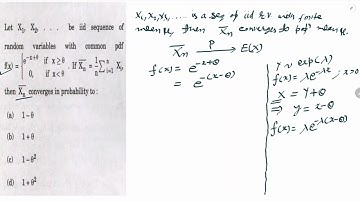 Q49, Convergence in probability| Shifted exponential distribution| ISS-2025, Paper-1, Series-A