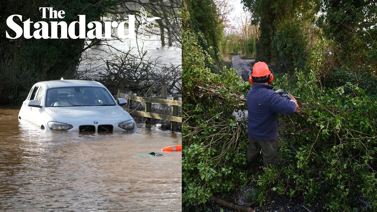 Weather UK: two dead as Storm Isha brings widespread disruption