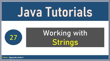 Java Tutorials : Java String Data Type #27