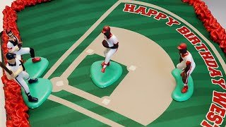 HOW TO: Edible Baseball Field Birthday Cake