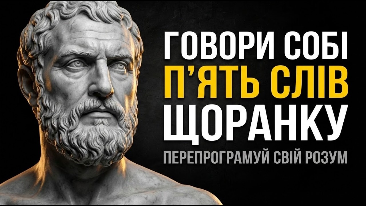 5 СЛІВ — ГОВОРИ СОБІ ЩОРАНКУ — ПЕРЕПРОГРАМУЙ СВІЙ РОЗУМ | Стоїчна філософія
