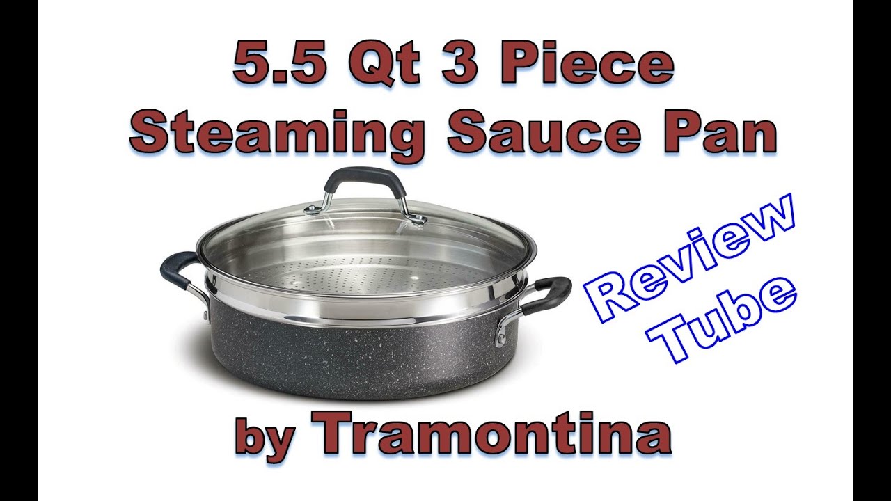 Tramontina 5.5 Quart Nonstick Everyday Pan Set with Steamer (3