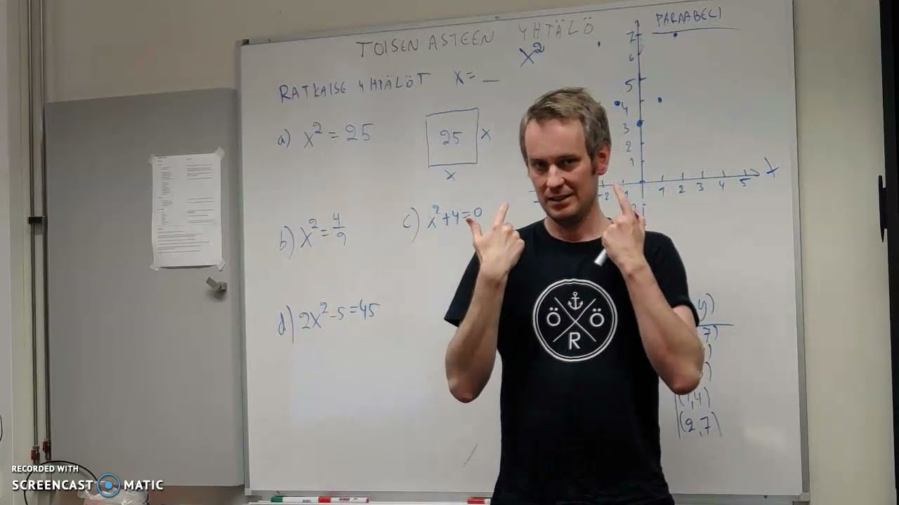 8Ma Toisen asteen yhtälö ja paraabeli