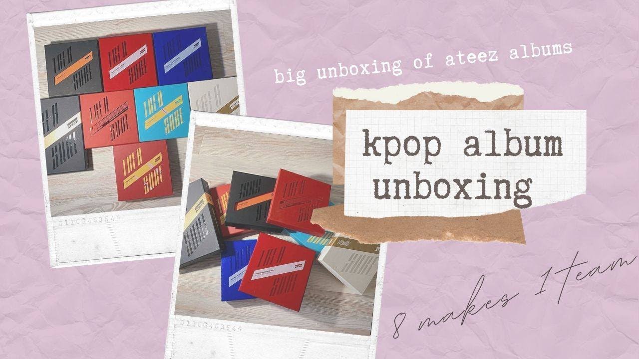 k-pop album unboxing | ateez album unboxing! большая распаковка альбомов эйтиз 🦢