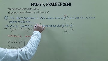 Que. 45 Additional Que. Bank. Sequence & AP, GP series CA foundation. Maths by Pradeep Soni