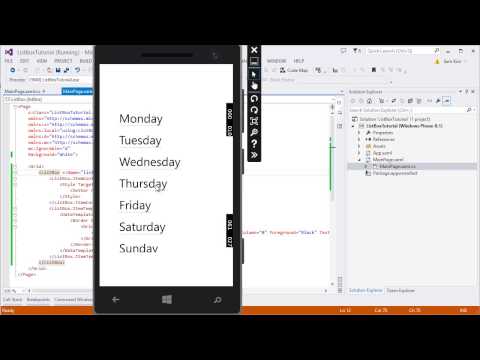 UITableView, ListView, ListBox in C# Windows phone store app Tutorial
