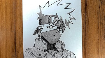 How to draw Kakashi Hatake Step by step | Anime drawing Tutorial for beginners