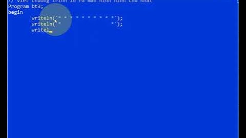 Viết chương trình xuất ra màn hình: hình chữ nhật