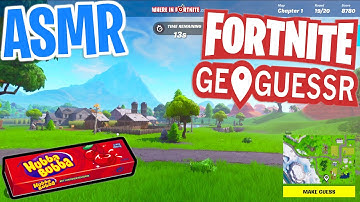 ASMR Gaming 😴 Fortnite Geoguessr OG Season 1 Map Relaxing Gum Chewing 🎮🎧 Whispering 💤