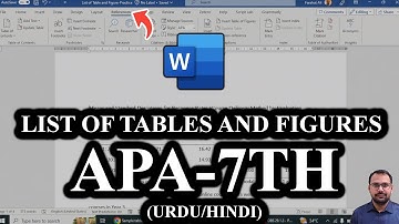 How to Create a List of Tables and Figures in Microsoft Word (Urdu/Hindi)