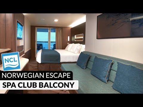 Norwegian Escape Spa Club Balcony Suite walkthrough tour