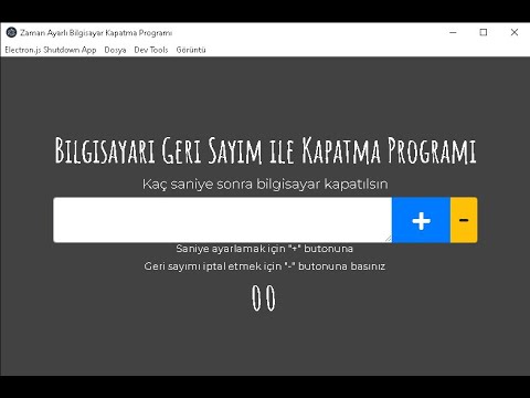 javascript computer shutdown timer app with electron