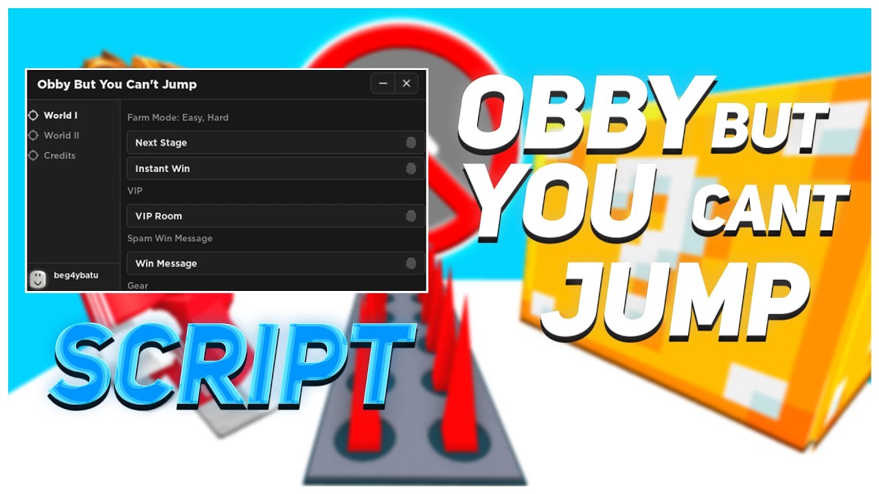 Obby But You Canβt Jump Script | Op Teleport & Wins Farm - Roblox ...
