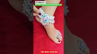 New Designs Fancy Silver And Silvar Jewellery Set Payal With Price