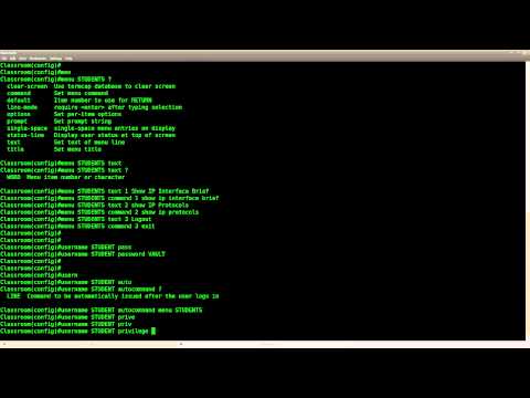 Login Menu lab in GNS3