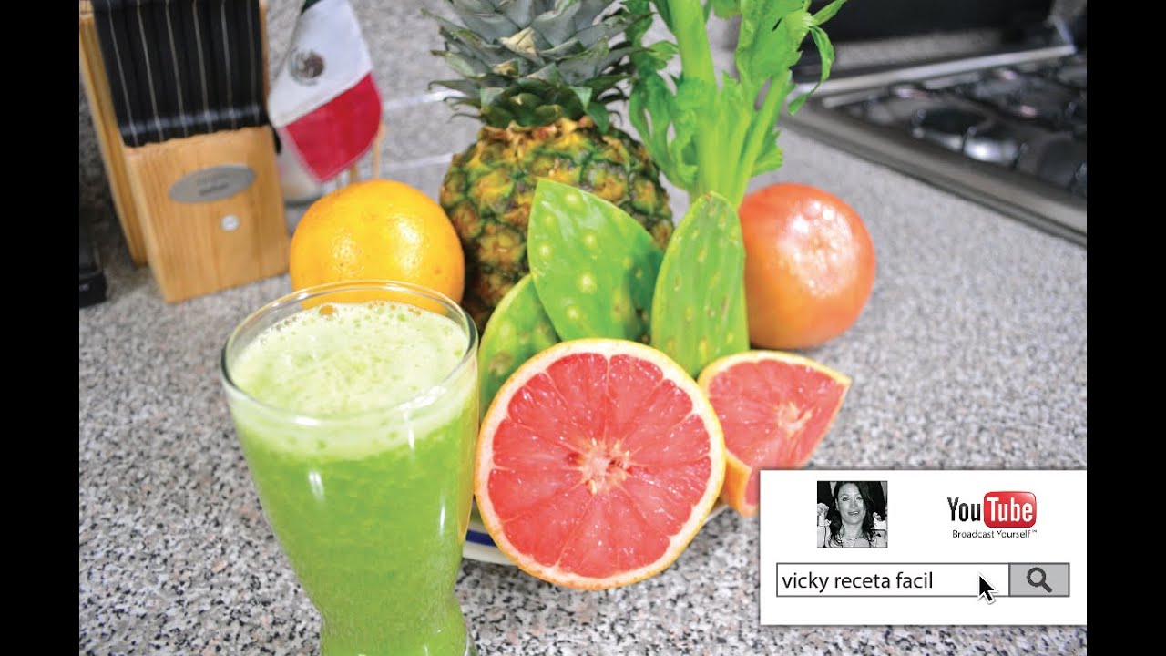 JUGO VERDE PARA QUEMAR GRASA | RECETAS LIGHT | #VickyRecetaFacil | VICKY RECETA FACIL