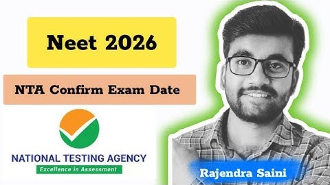 Neet 2026 Exam Date  | NTA confirm Exam Date  | Neet 2026 Notification | Neet 2026
