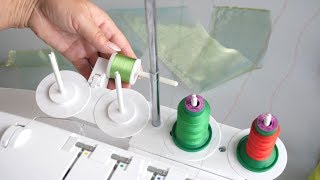 Tutorial: Using the BERNINA Decorative thread spool pin for overlockers / sergers