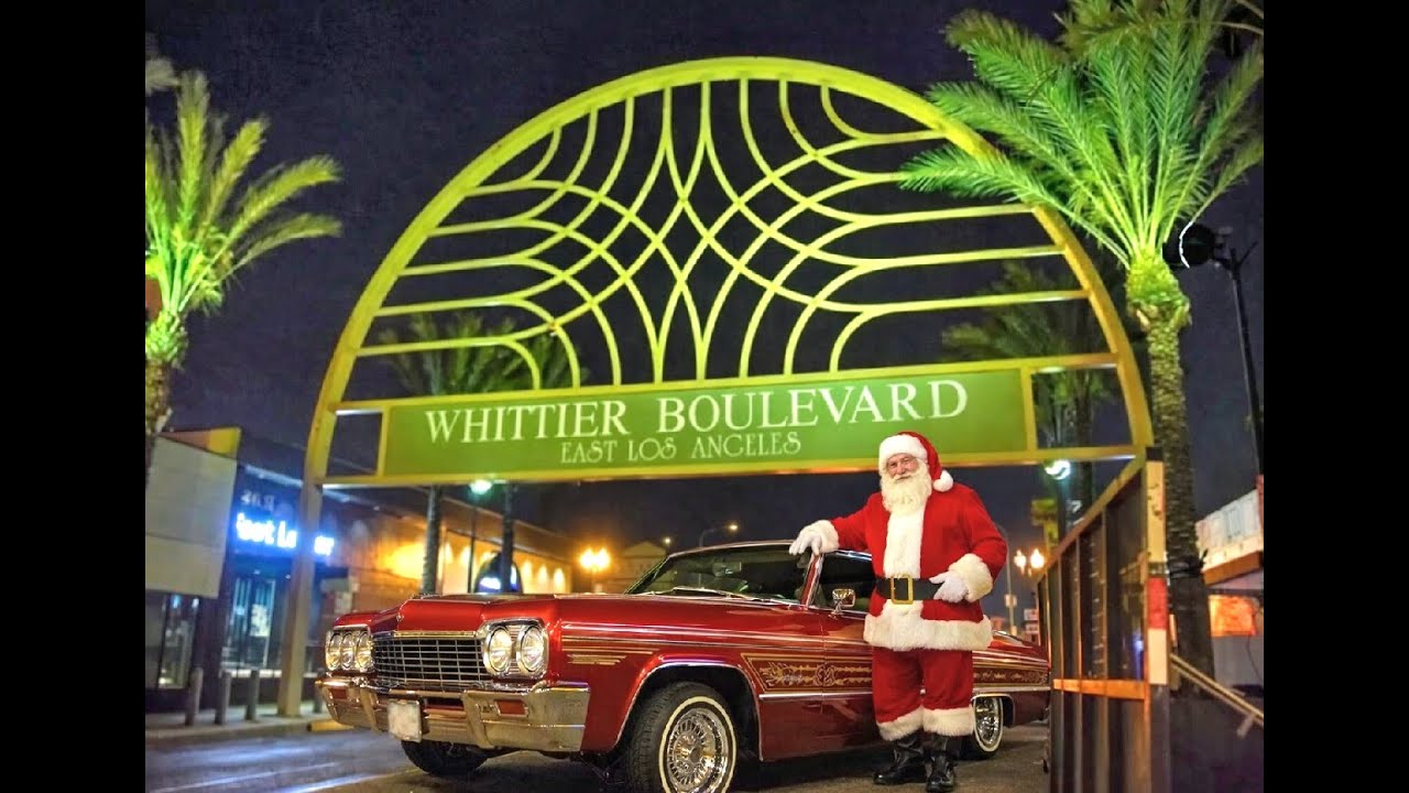 Lowrider EAST LOS ANGELES Christmas Cruise Whittier Boulevard Lowriders cruising XMAS Boyle heights