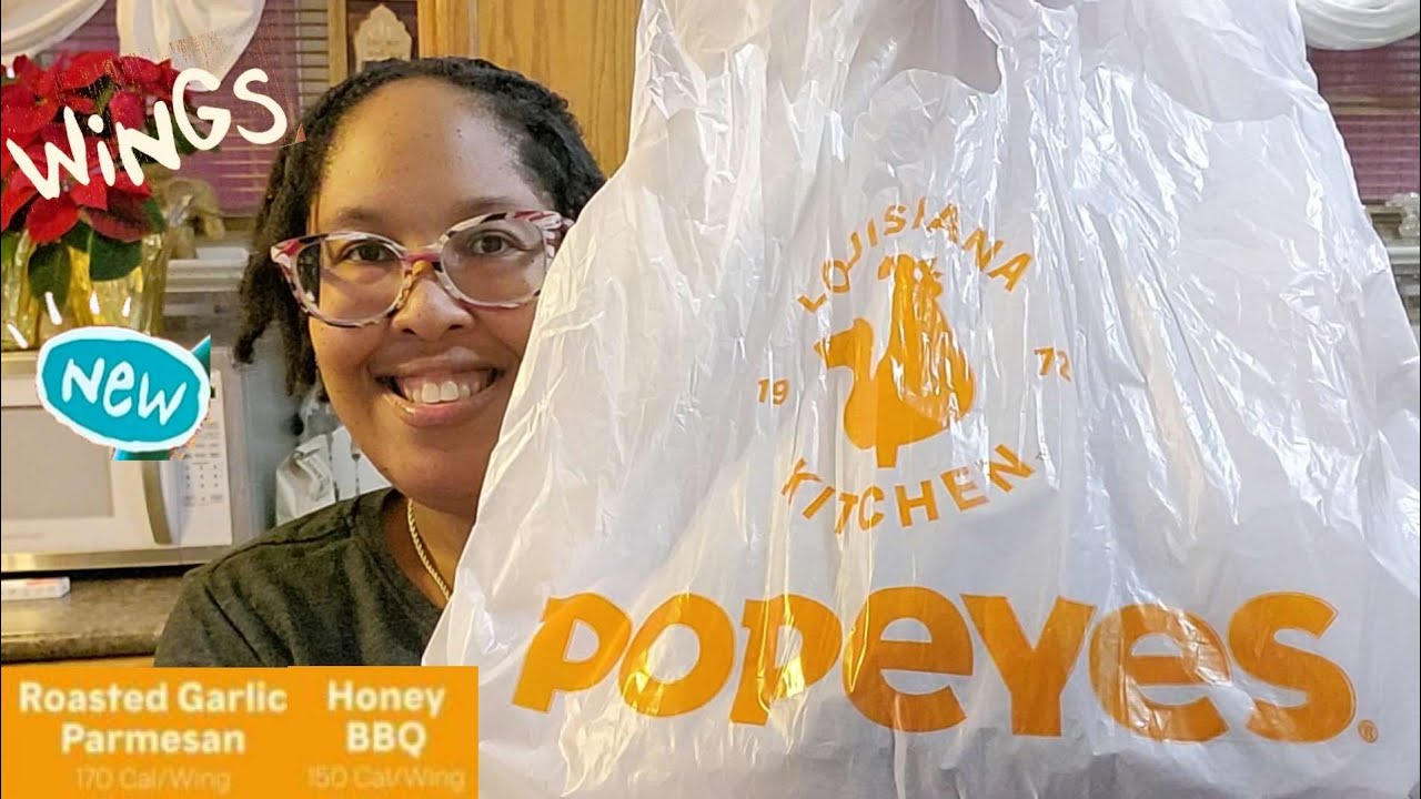 Popeyes New Roasted Parmesan Garlic & Honey BBQ Wings Review YouTube