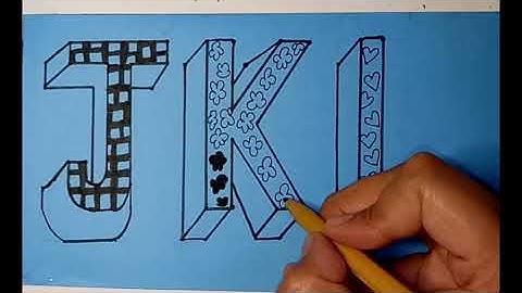 How to draw block letters | letter J, K, L | 3D lettering