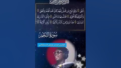 قراءة من سورة النجم للقارئ محمد جميل السنغالي  🇸🇳
