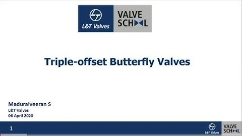 L&T Valves - Triple offset Butterfly Valves 150420