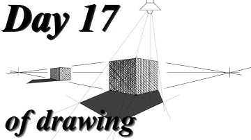 Day Seventeen of Drawing | 2-Point Perspective Cast Shadow
