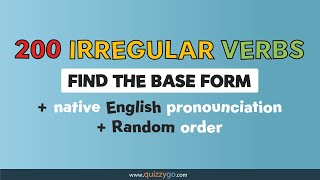 Game to Learn 200 English Irregular Verbs - Online Course for Beginners or Advanced Learners screenshot 5