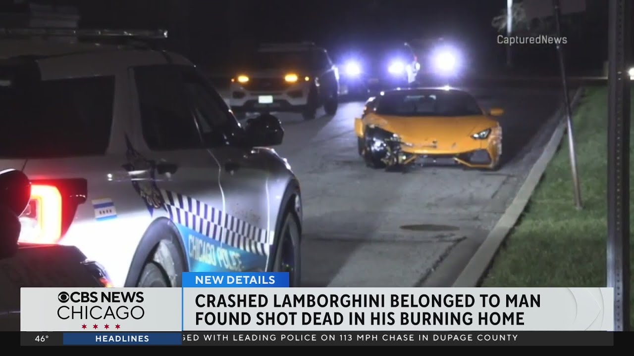 Crashed Lamborghini connected to man found shot to death inside burning ...