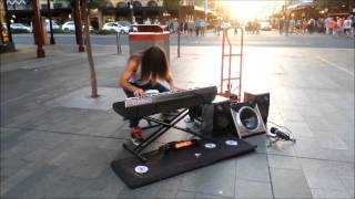 IZERA : CASIO MZ-2000 : BUSKING IT HARD IN RUNDLE MALL 2016 002