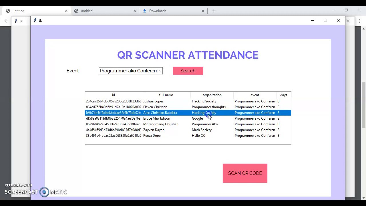 Event Registration Application (Python) Demonstration Part 2 - YouTube